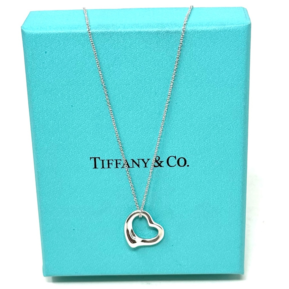 Authentic Tiffany & CO. Elsa Peretti Small Size Open Heart Neck… - Picture 6 of 15